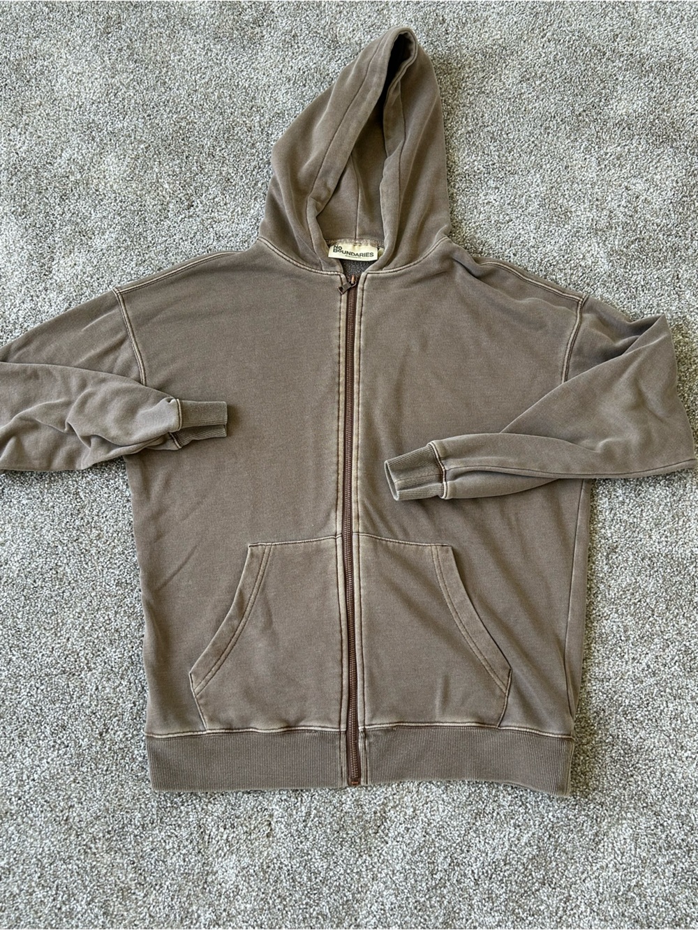 No Boundaries Oversized Fit Hoodie in Taupe